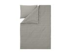 Duvet cover set with a geometric pattern of cubes and leaf shapes