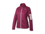 Burgunderfarbene Fleecejacke mit Reißverschluss und weißem Logo