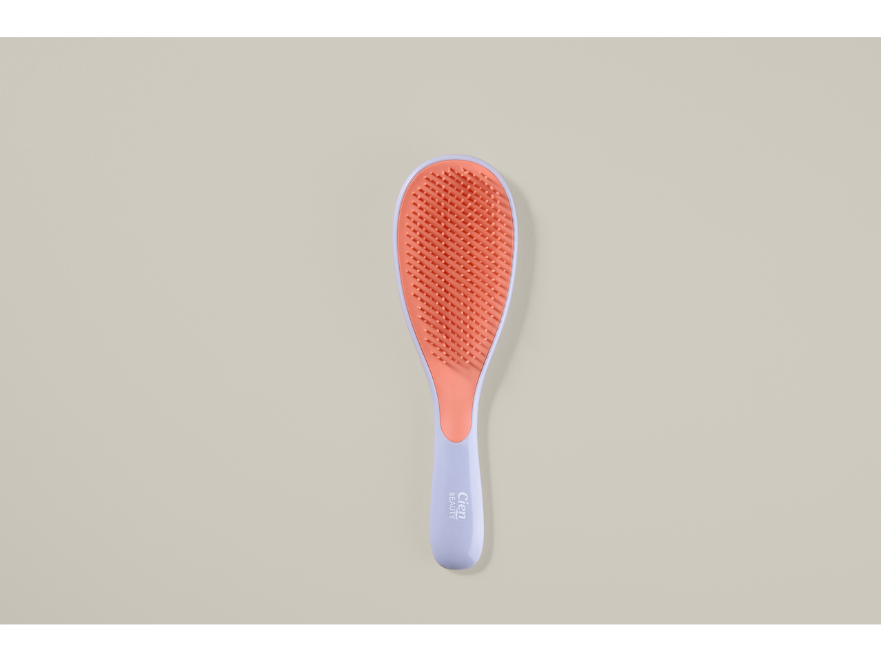 Escova de cabelo CIEN BEAUTY Entwirrhaarbürsten com cerdas laranja e cabo roxo