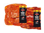 Wiesentäler XXL Grillsteaks: marinierte Karree- und Schopfsteaks vom Schwein.