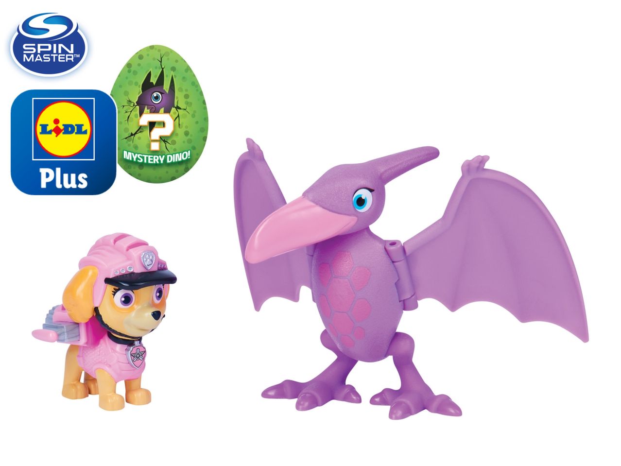 Paw Patrol Skye and Pterodactyl toy set from a Kinder Joy egg.