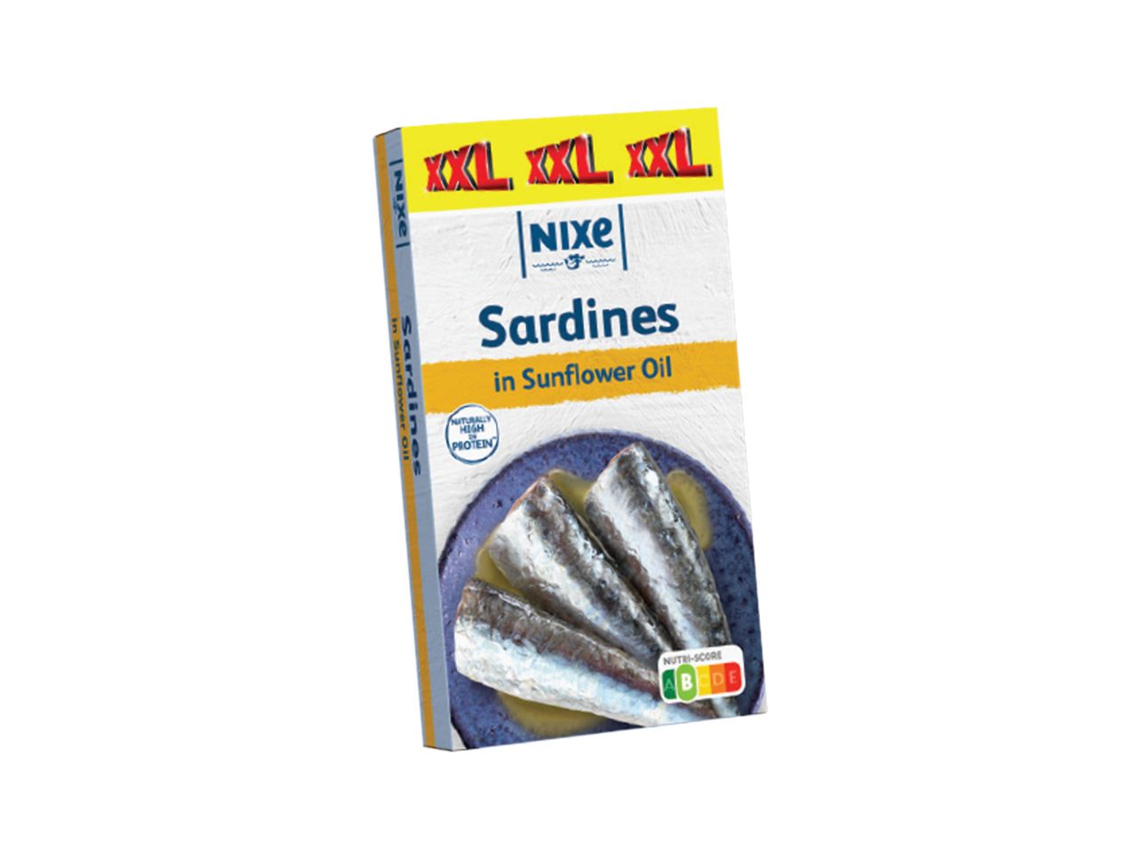 Konzerva Nixé XXL sardina u suncokretovom ulju.
