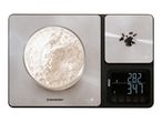 Digital kitchen scale with two weighing platforms, displaying 2.82g and 347g.