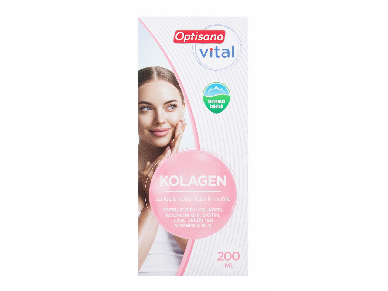 Optisana Vital Kolagen za kožo, lase in nohte, 200 ml.
