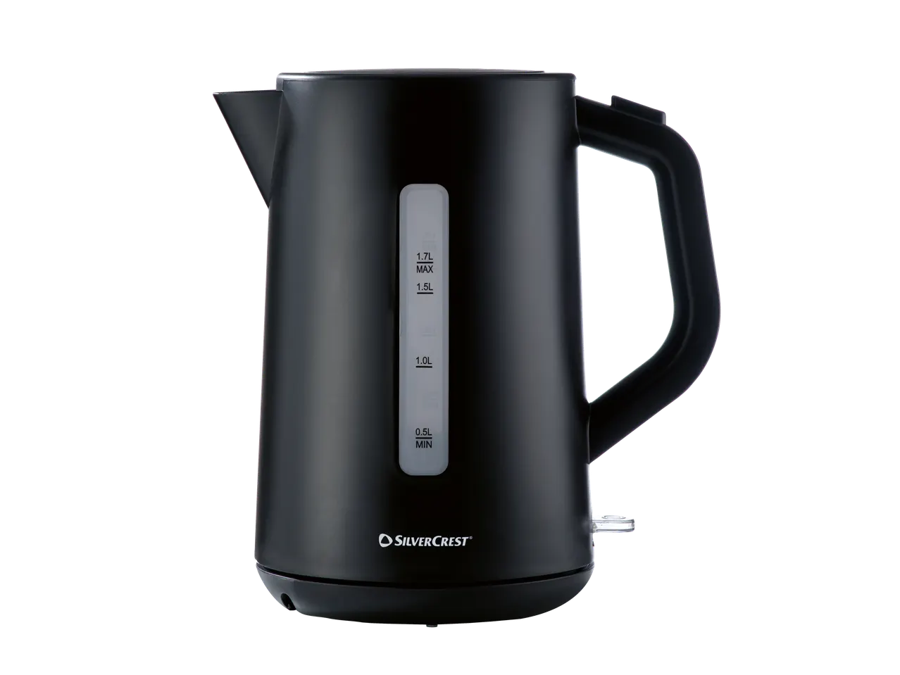 Crno električno kuhalo za vodu Silvercrest kapaciteta 1,7 litara