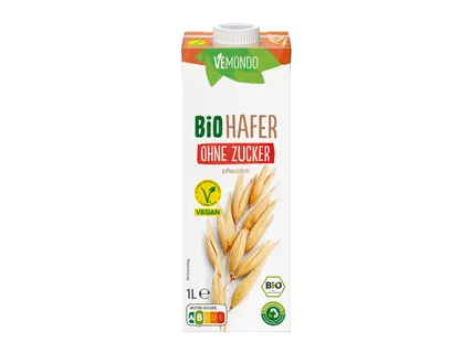Vemondo Veganer Bio Haferdrink ohne Zucker