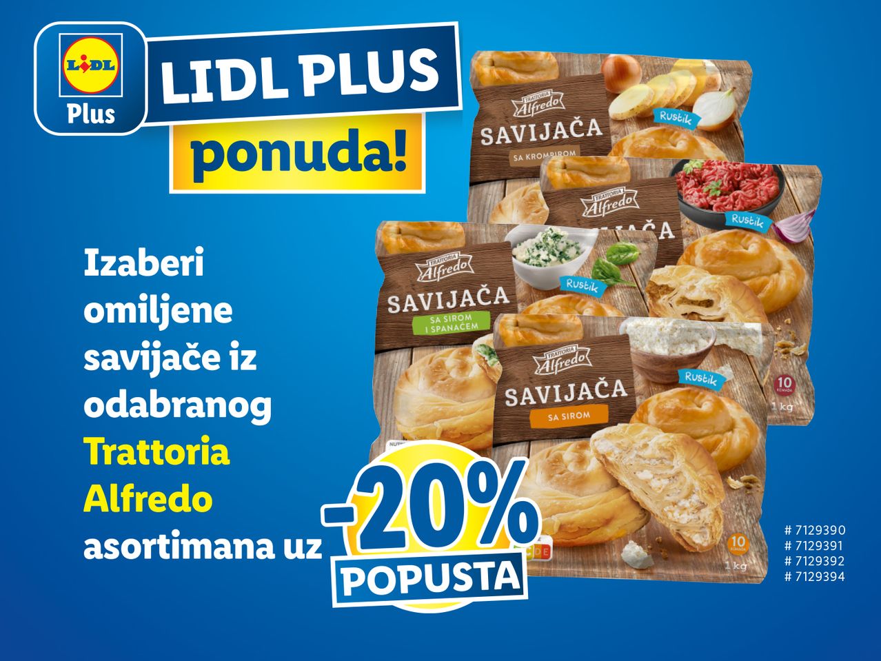 LIDL PLUS ponuda: 20% popusta na odabrane Trattoria savijače.
