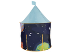 Детска палатка за игра с космическа тема, със звезди, планети и съзвездия.