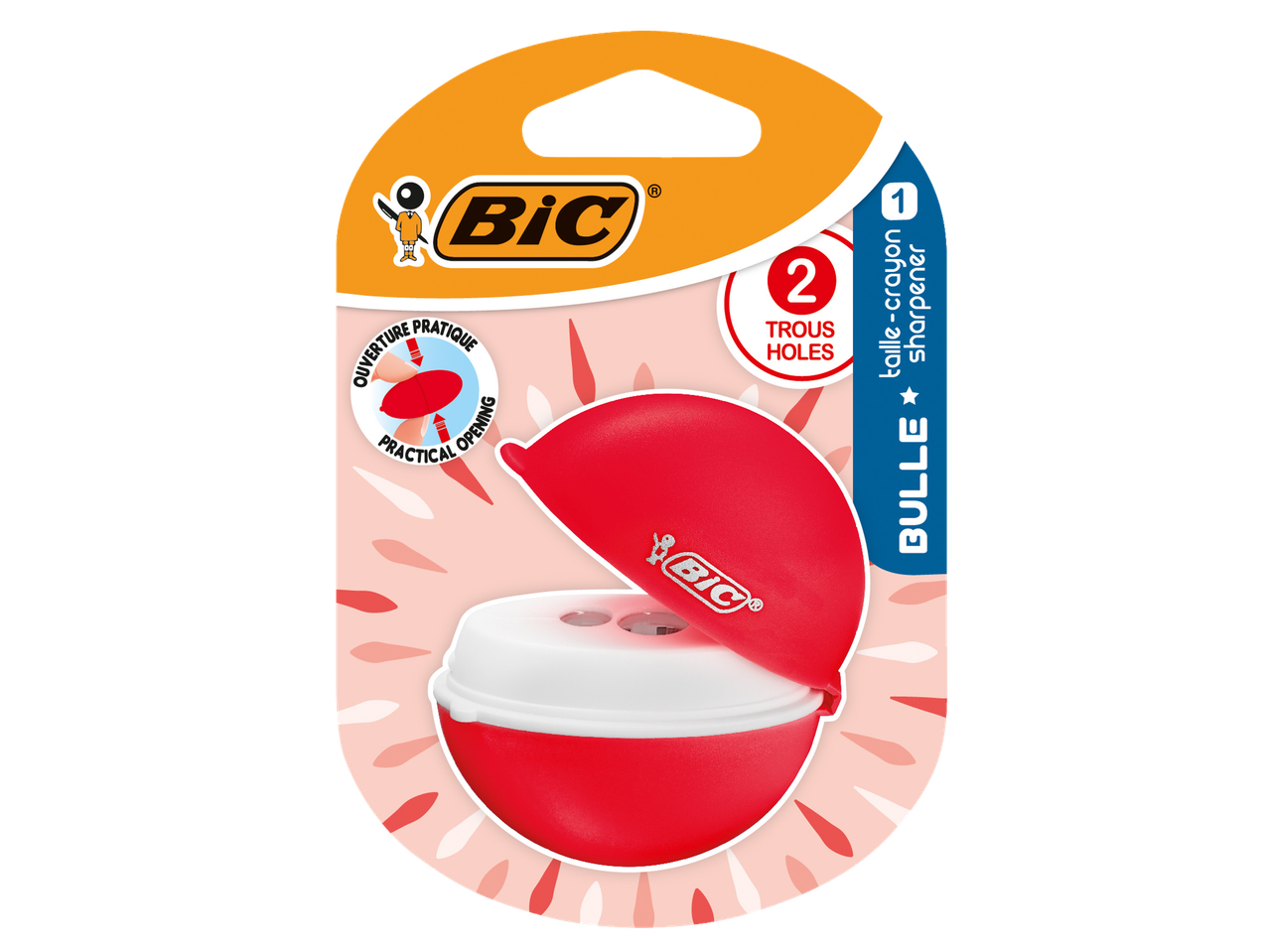 BIC Bolle oštrenje olovaka, crveno, dve rupe.