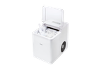 SilverCrest ice maker with ice and scoop.