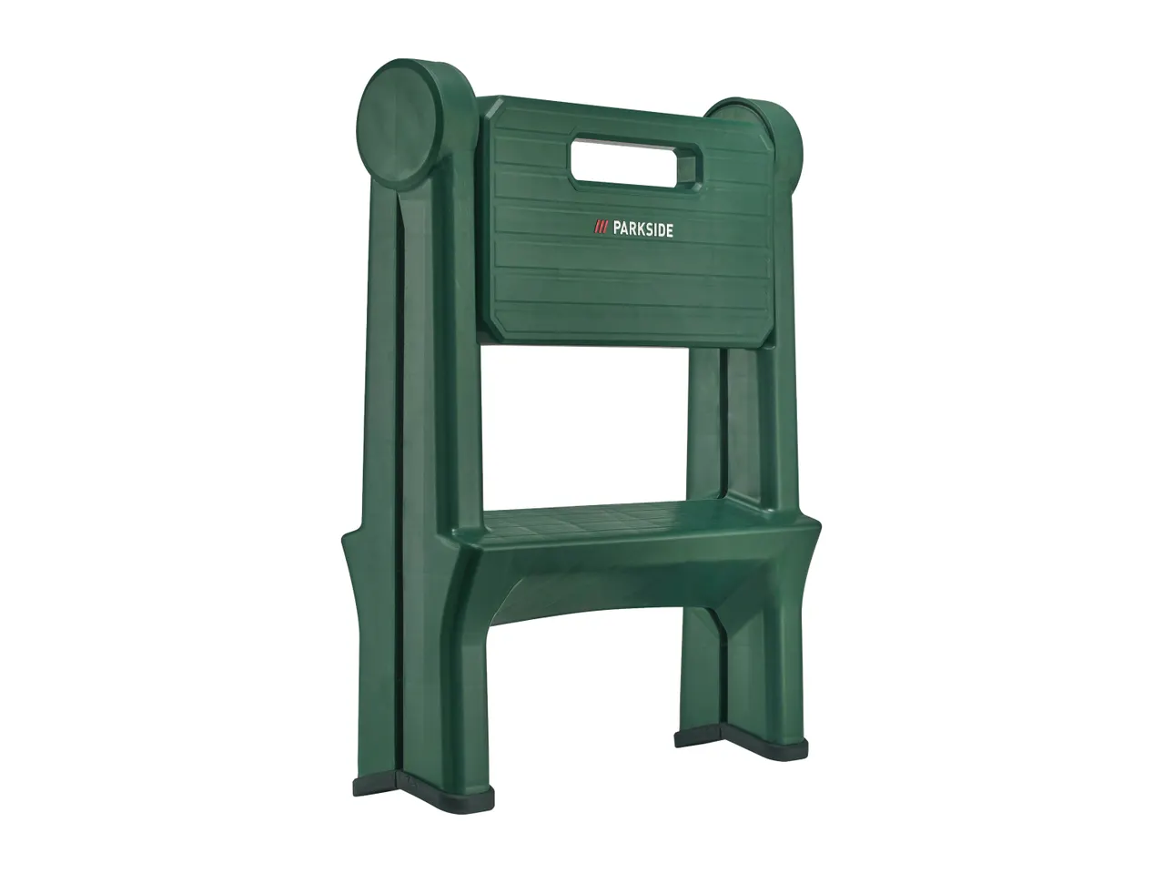 PARKSIDE green plastic folding step stool with a handle