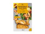 Emballage til kyllingebrystfiletstykker, klassisk, 300g, kan nydes varmt eller koldt, ideel til salater.