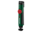 Lâmpada LED recarregável PARKSIDE verde com seletor vermelho e base preta.