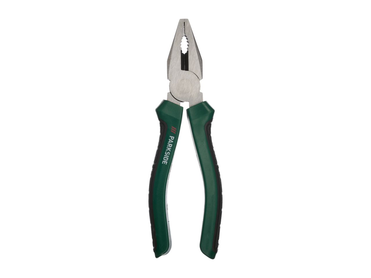 Parkside combination pliers with green and black handles