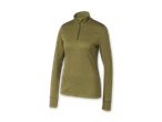 Grünes Langarmshirt mit Reißverschlusskragen