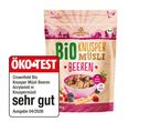 Bio Knusper Müsli Beeren mit 64% Vollkorn und 2,5% Beeren, ÖKO-TEST sehr gut.