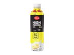 Banana high protein drink with 84g protein per bottle, low fat, and no added sugar.