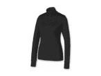 Schwarzes Langarmshirt mit Reißverschlusskragen