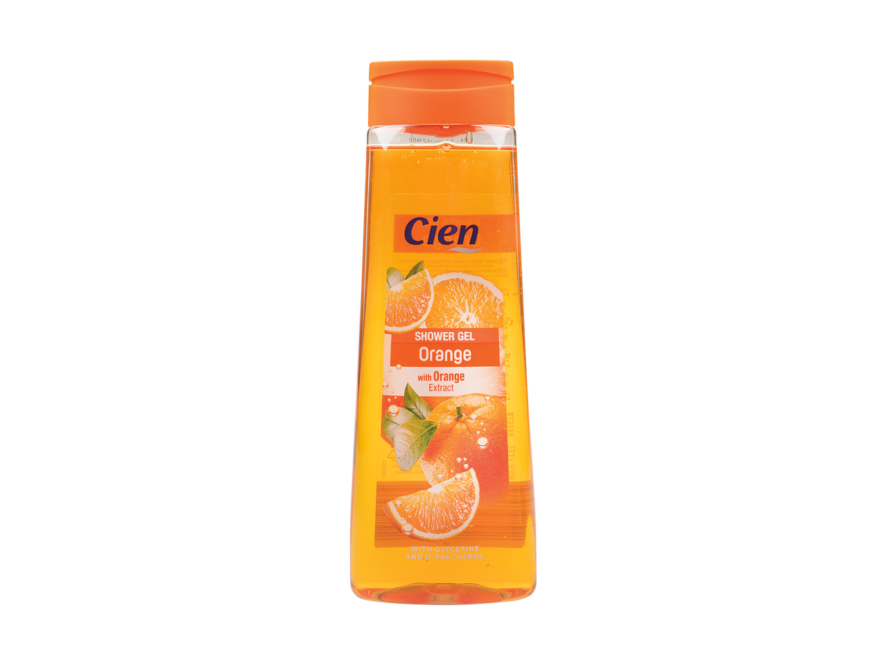 Gel de duș Cien cu extract de portocală.