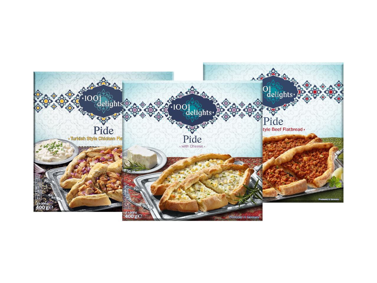 1001 Delights: Chicken, cheese & beef Pide.