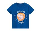 Peppa Malac királyságos dzsungel témájú kék gyerek póló.