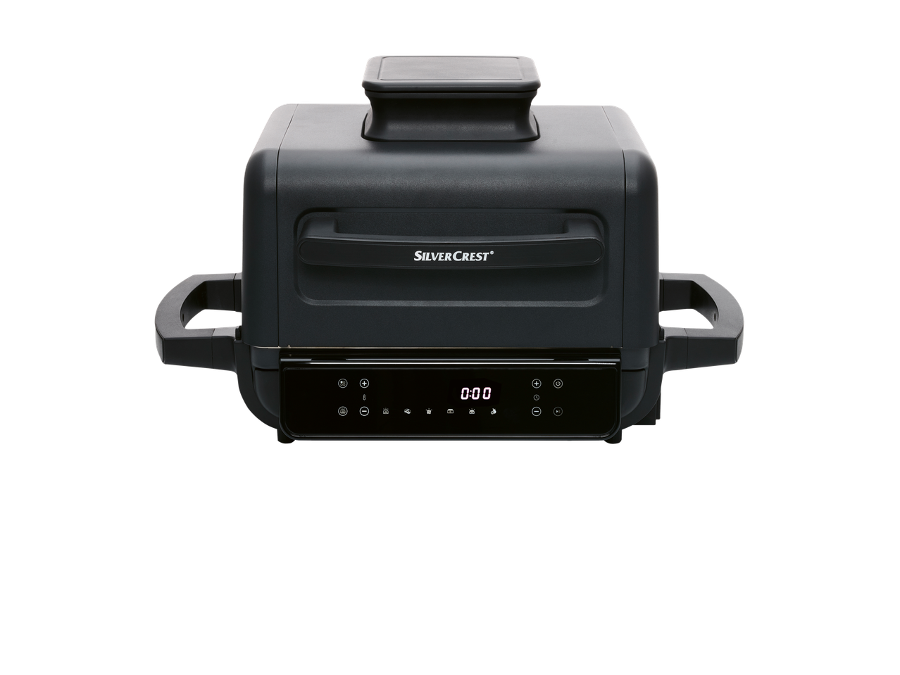 Električni roštilj SilverCrest s digitalnim zaslonom.