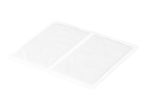 Two white rectangular air filters or heating pads