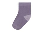 Single purple sock with a lighter purple heel and toe, on a white background.