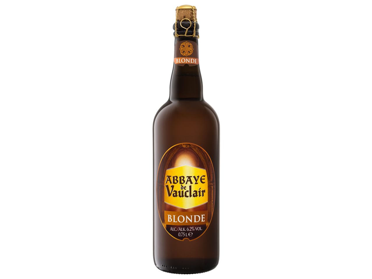 Fles Abbaye de Vauclair Blond bier, 6,2% Vol., 0,75L