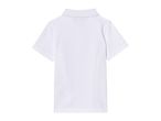 White short-sleeve polo shirts.