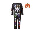 Paw Patrol Halloween skeleton costume with a pumpkin mask