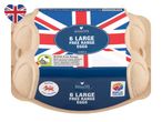 6 large Woodcote free range eggs, RSPCA Assured.