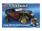 Quick Build Jeep Quicksand Concept model kit, black with flames, for ages 6+