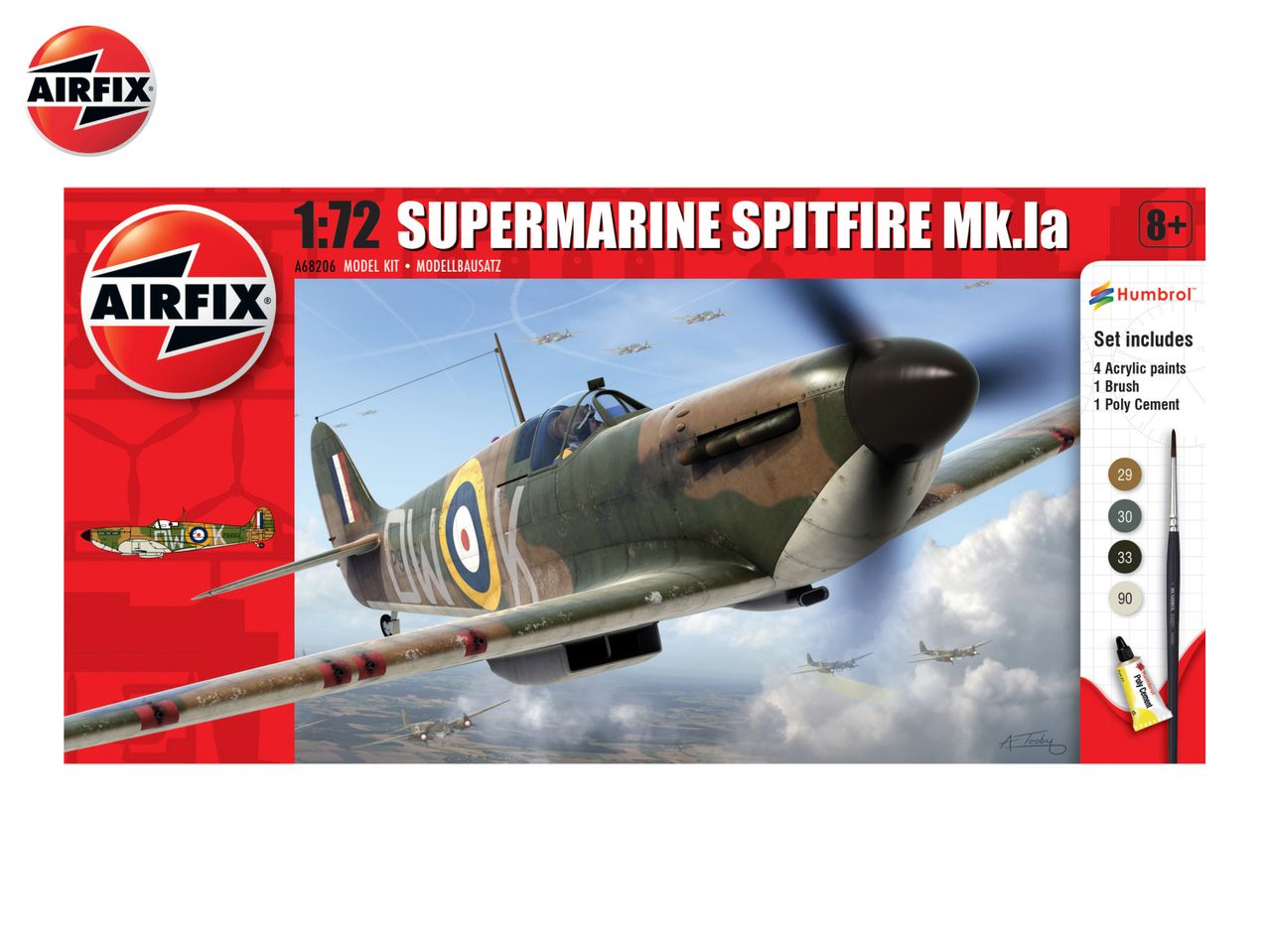 Airfix 1/72 Supermarine Spitfire Mk.I model kit box.