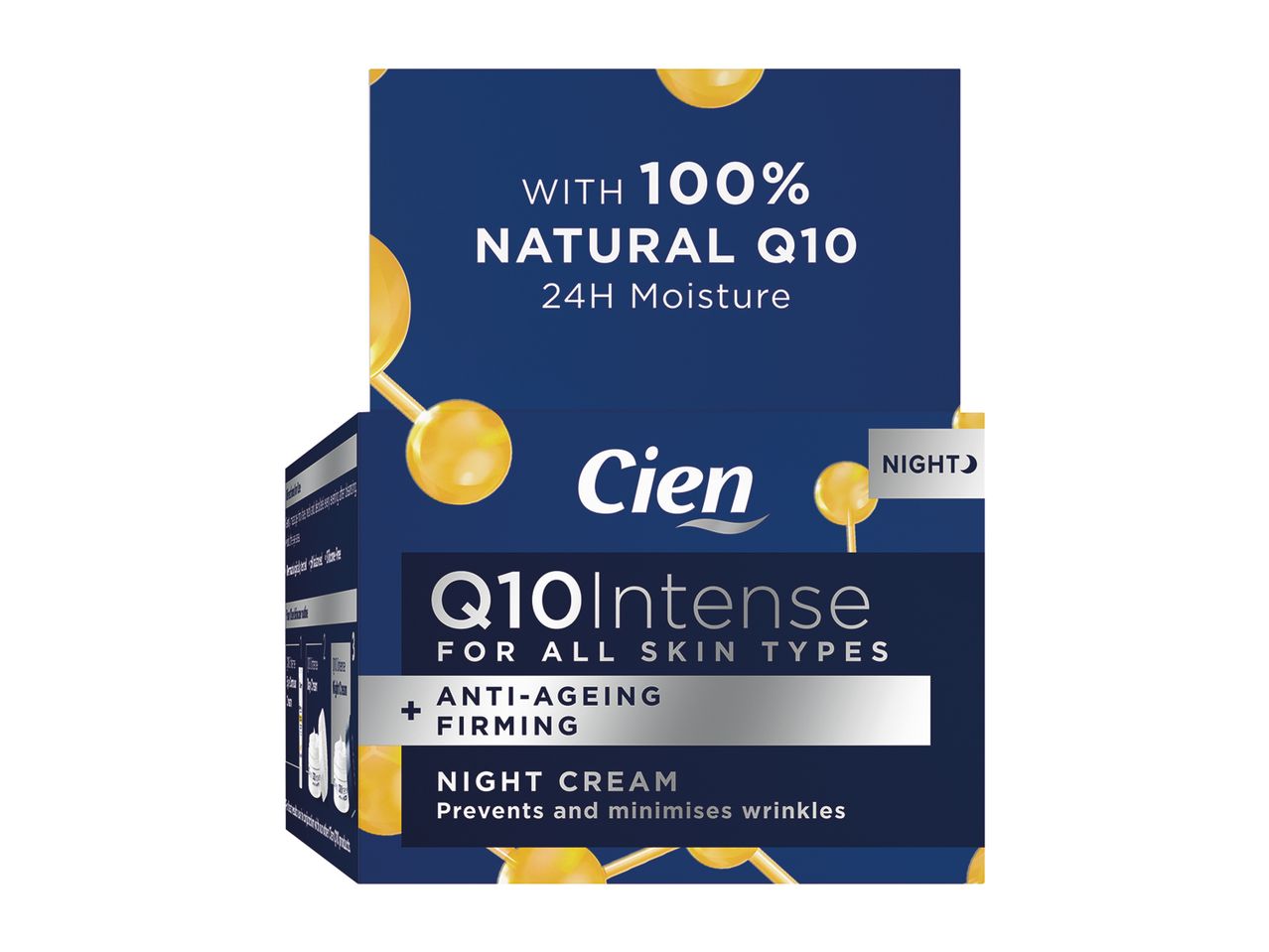 Cien Q10 Intense anti-ageing night cream with 100% natural Q10.