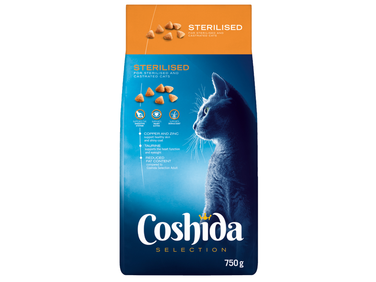 Coshida Selection храна за стерилизирани котки с мед, цинк и таурин, 750 г.