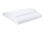 White memory foam pillow with a removable, textured cover