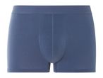 Men's blue boxer briefs with a wide waistband and visible stitching.