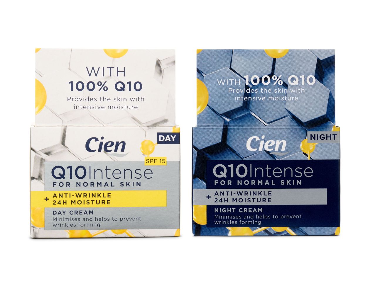 Cien Q10 Intense dag- en nachtcrème, anti-rimpel voor normale huid.