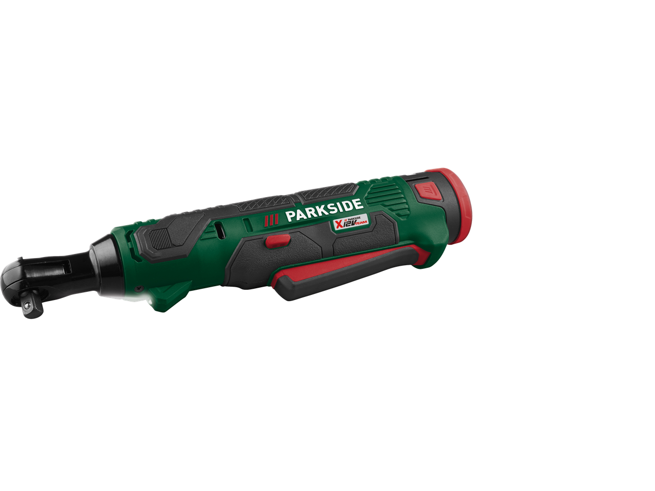 PARKSIDE X 12 V Team bezvadu sprūdrats zaļā, melnā un sarkanā krāsā.