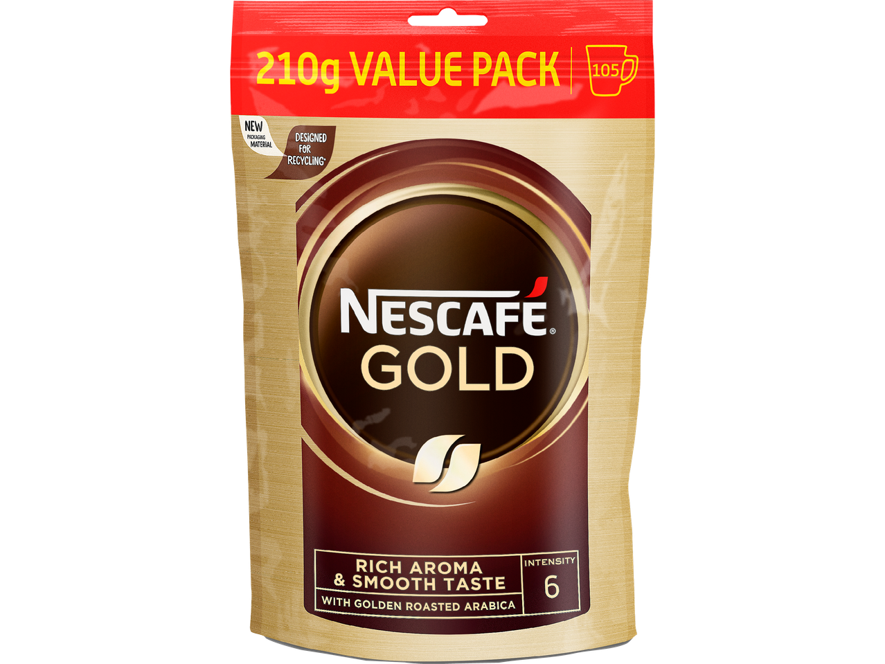 Nescafé Gold instantkaffe, 200g värdepack.