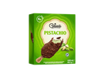 Gelatelli picolés de pistache: cobertos com chocolate ao leite, seis unidades.