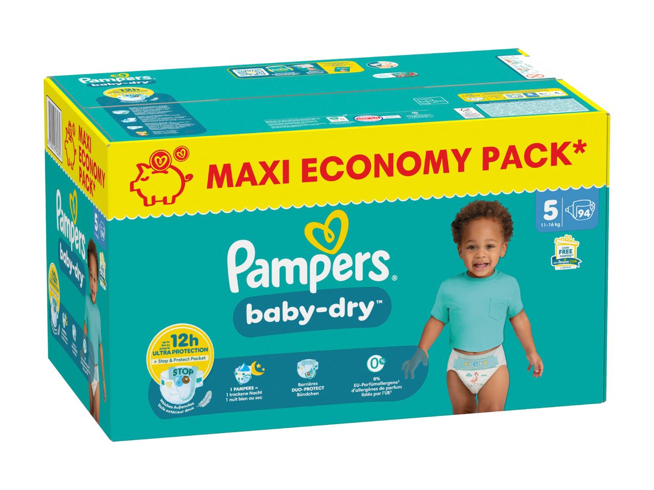 Pampers Baby-Dry Windeln, Maxi Sparpack, Größe 5.