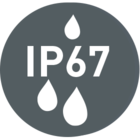 Etichetă de impermeabilitate IP67.