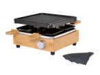 SILVERCREST® Bambusa raklešu pannu grils: bambusest korpusega raclette-grill koos spaatlitega.