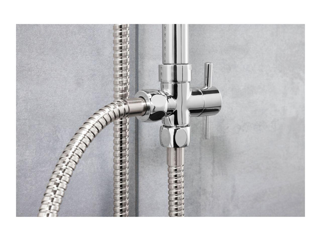 Go to full screen view: Livarno Home XXL Shower Riser Set - Chrome - Image 4