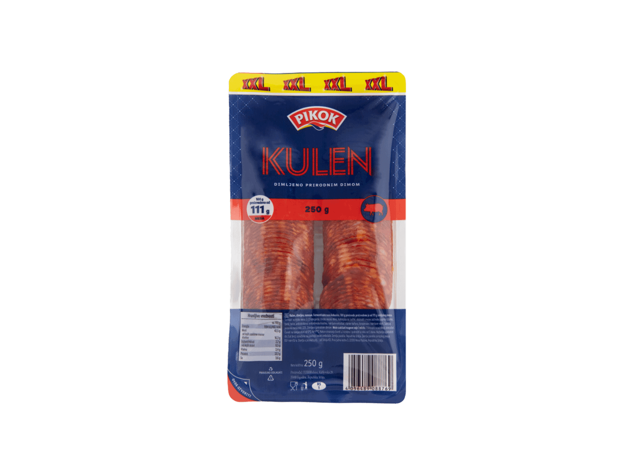 Pakovanje kulena, dimljenog prirodnim dimom, 250g.