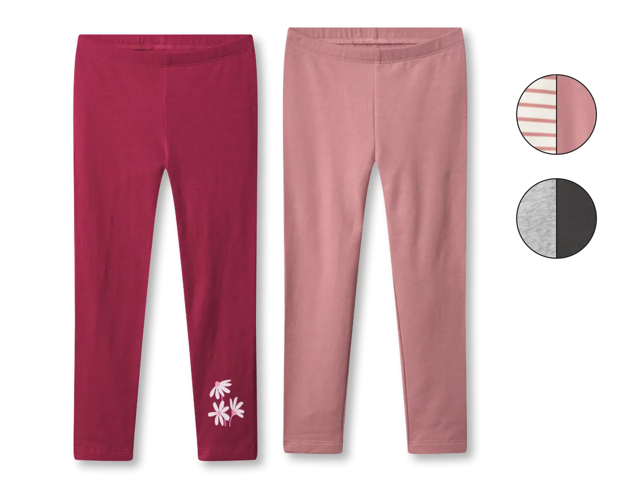 Leggings termici da bambina, 2 pezzi