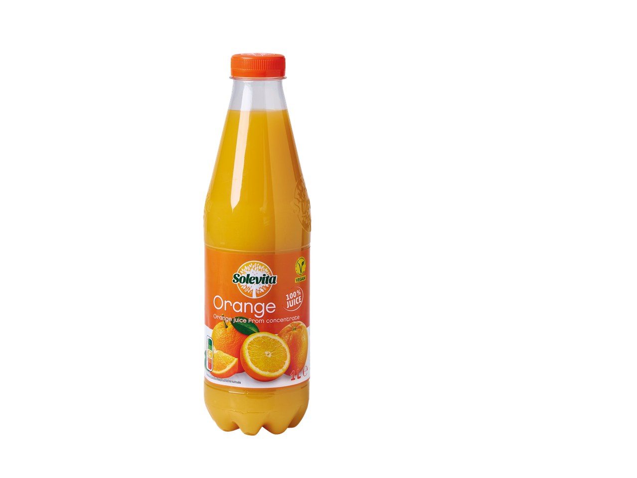 Solevita apelsinimahl kontsentraadist, 1 l pudel.