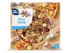 Pizza Tonno met mozzarella, tonijn, mascarponesaus, rode ui en kappertjes, 477g.
